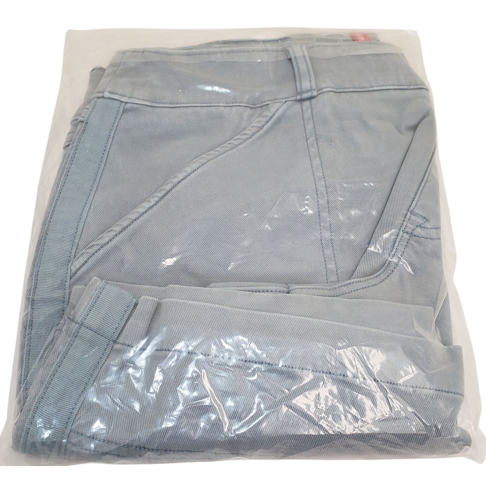 SPANX Women's Stretch Twill Shorts Mountain Blue 4" Large NWT